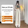 Women's High Waist 145cm Loose Wide-Leg Spring/Autumn Pants for Petite