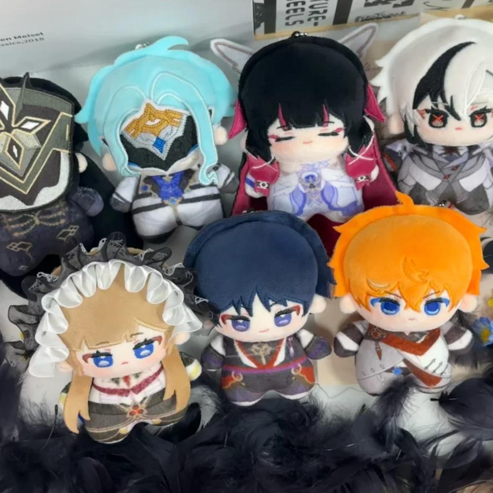 10cm En Stock Genshin Impact Poupée Peluche Coton Harbingers de Fatui Dottore Columbina Capitano Vagabond Pendentif Marionnette à Main Jouet Cadeau