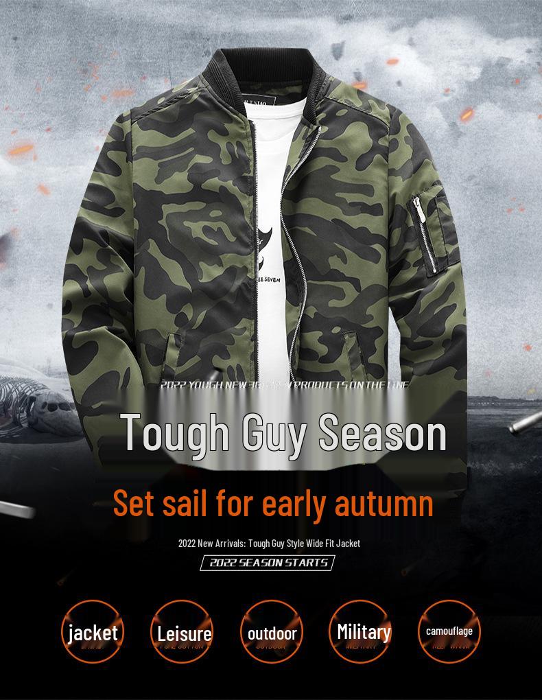 Men's Fashion Camouflage Jacket - European & American Style Casual Autumn Outerwear