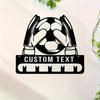 Personalized Soccer Goalkeeper Metal Sign Custom Name Monochrome Football Gift Sports Fan Christmas Wall Decor