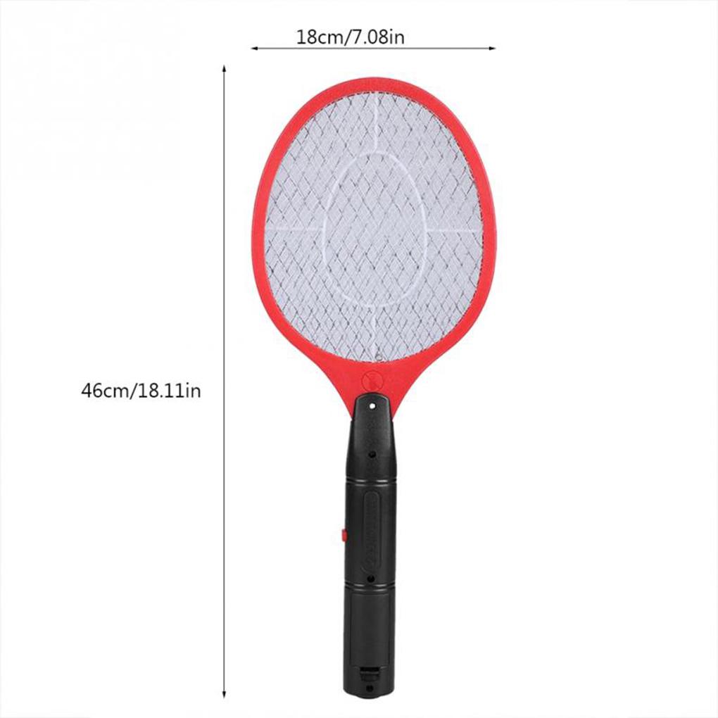 Electric Pest Swatting Pad Portable Wireless Long Handle 3 Layer Quiet Running Indicator Light Household Bedroom Racket