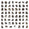 63Pcs Cute Black Cats Graffiti Stickers Kawaii Animal Cartoon Decal Diy Luggage Phone Guitar Fridge Waterproof Sticker Kid Toys