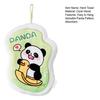 Cartoon Panda Hand Towel Hanging Thickened Washcloth Absorbent Towel with Hanging Ring for Kitchen Bathroom Home Travel