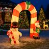 7.87FT Inflatable Toy Arch Snowman Santa Decorations With LED Lit Xmas Yard Lawn Home Party Decor Christmas Supplies Ornaments