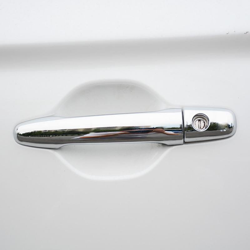 For Mitsubishi Lancer 2008 2009 2010 2011 2012- ABS Carbon Black Car Door Handle Cover Trims Sticker Car Styling Accessories