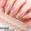 Quickly dry SelfAdhesive Nail Art Stickers Soft Waterproof Materials Gel Nail Strips For Daily Use And Special Occasions