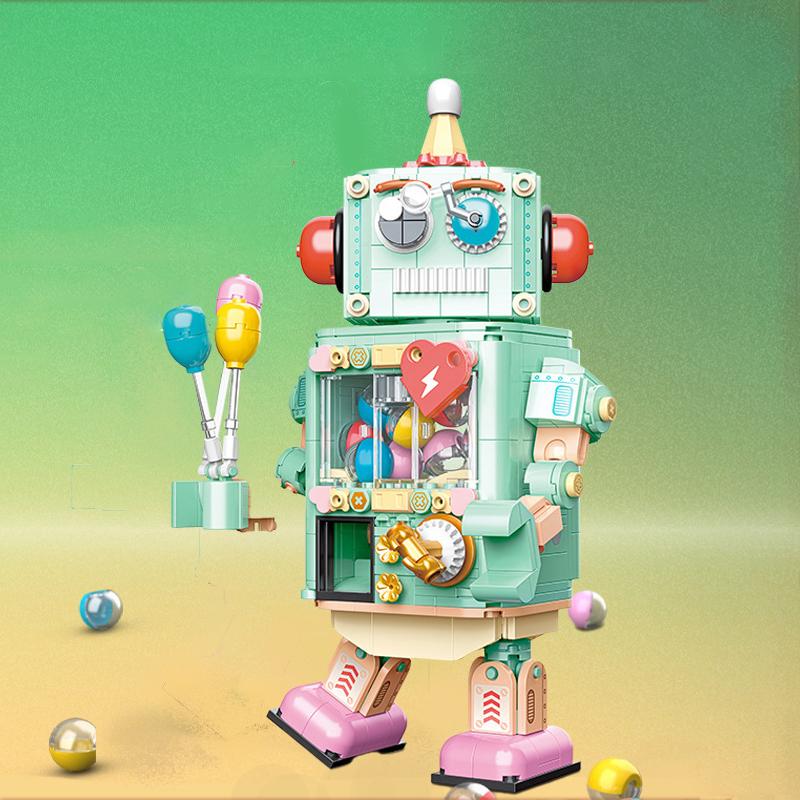 

Building Blocks Clown Gashapon Robot With 2 Expression Sets 17 Movable Poses Joker Bricks Decoration DIY Gifts for Children Toys