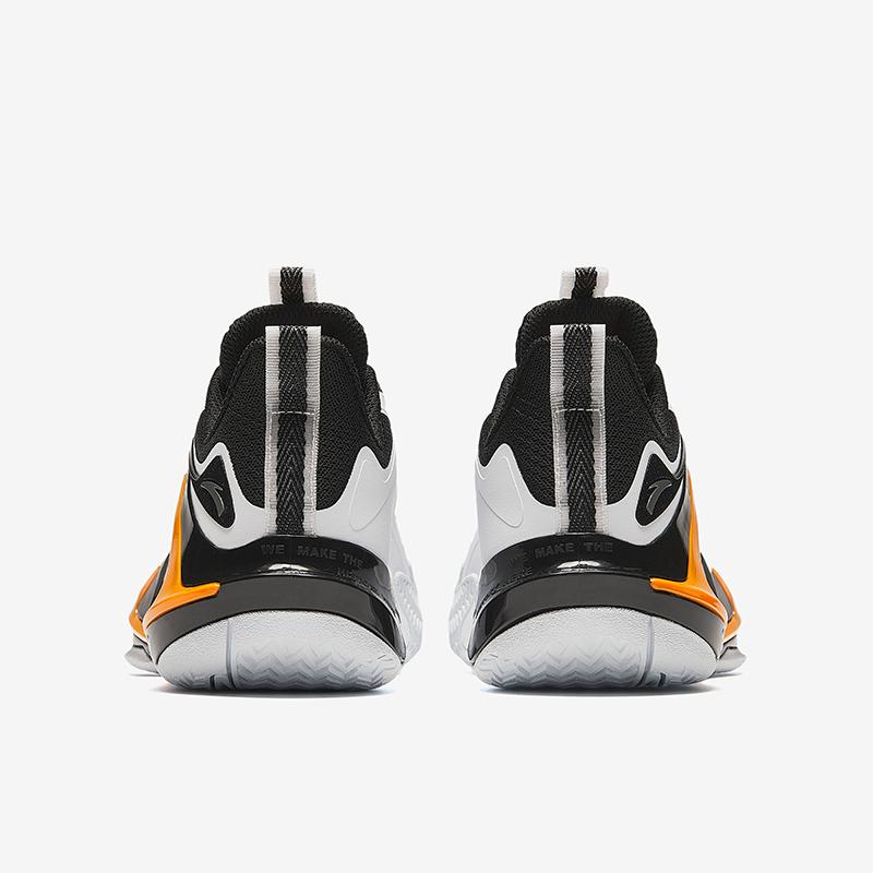 Anta Kids Qingkuangci Mesh Round Toe Comfortable Simple Lightweight Shock Absorbing Wear Resistant Low Top Basketball Shoes A12431106-1