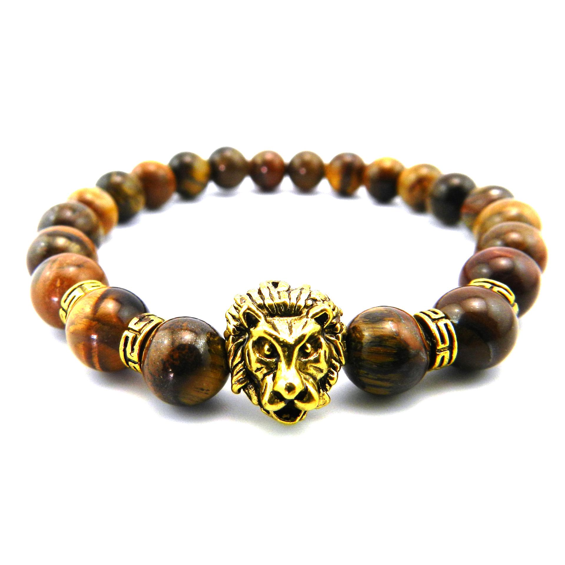 Colorful Natural Agate Lava Stone Energy Prayer Bead Bracelet 2