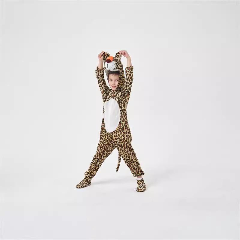 Halloween Children's Animal Show Costume Leopard Leopard Spotted Leopard Print Onesie Performance Costume