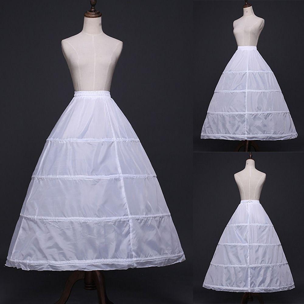 4-kruhová spodnička Dlouhá krinolínová sukně Nové Květinové šaty Doplňky