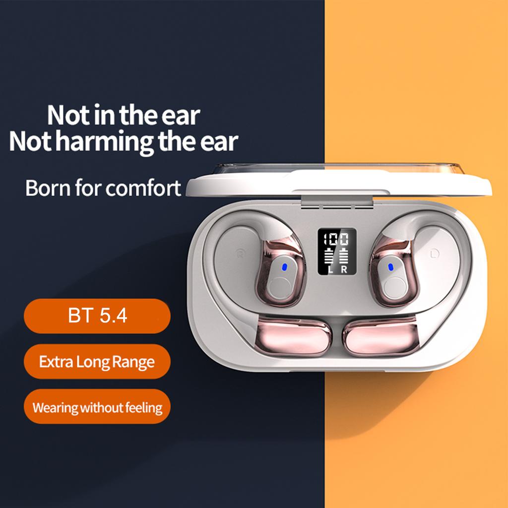 BT5.4 True Wireless Headphones Earhook Earbuds Waterproof Sport Earphone Ultra-Low Latency Game
