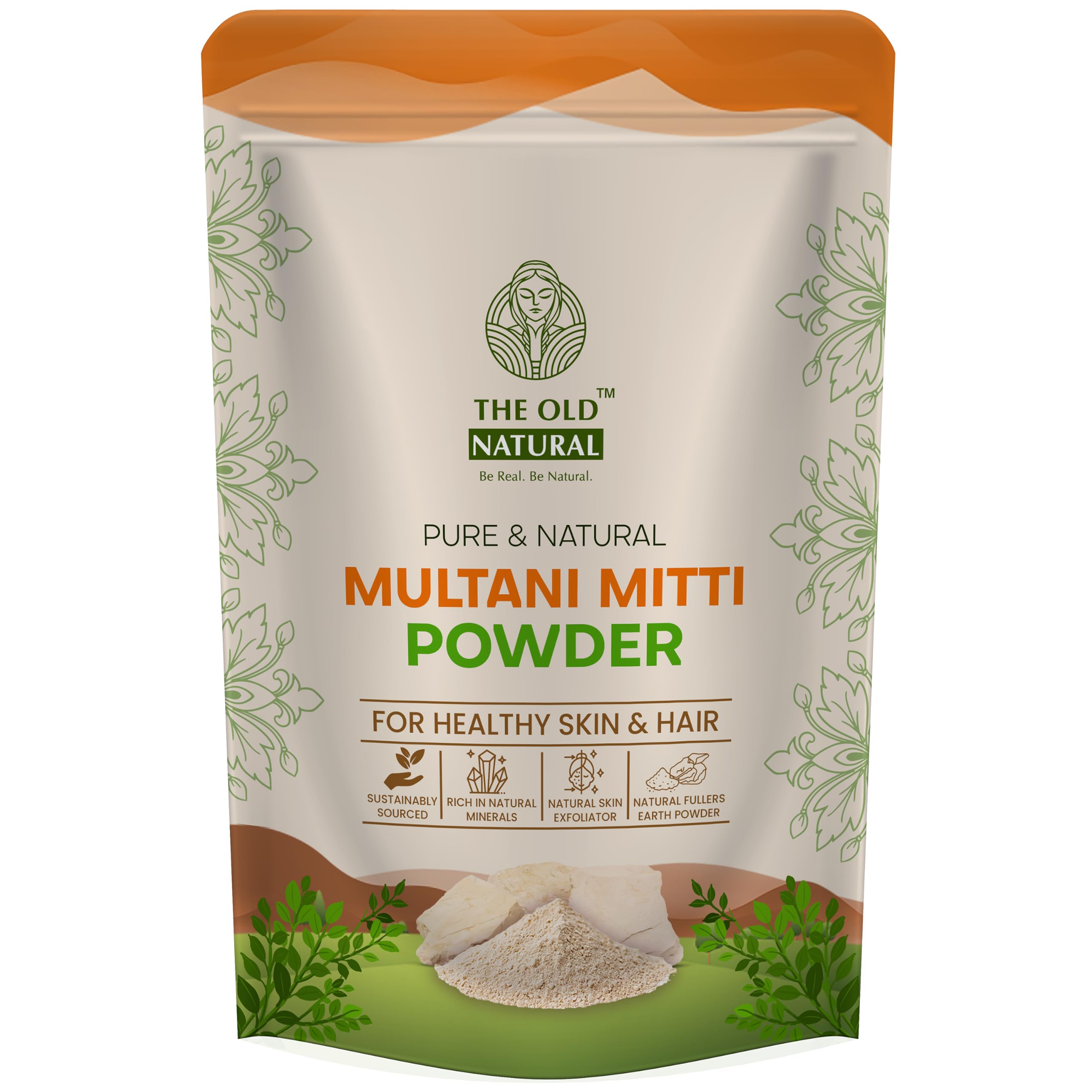 The Old Natural Multani Mitti Powder 200g | 100% Pure & Natural Fuller’s Earth | Deep Cleansing Face Pack for Skin & Hair Care | Controls Excess Oi