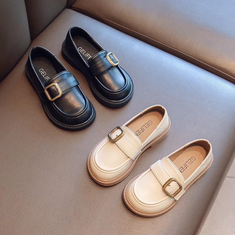 Girls' British Style Leather Shoes Children's Fashion Single Shoes Student Soft Leather Loafers
