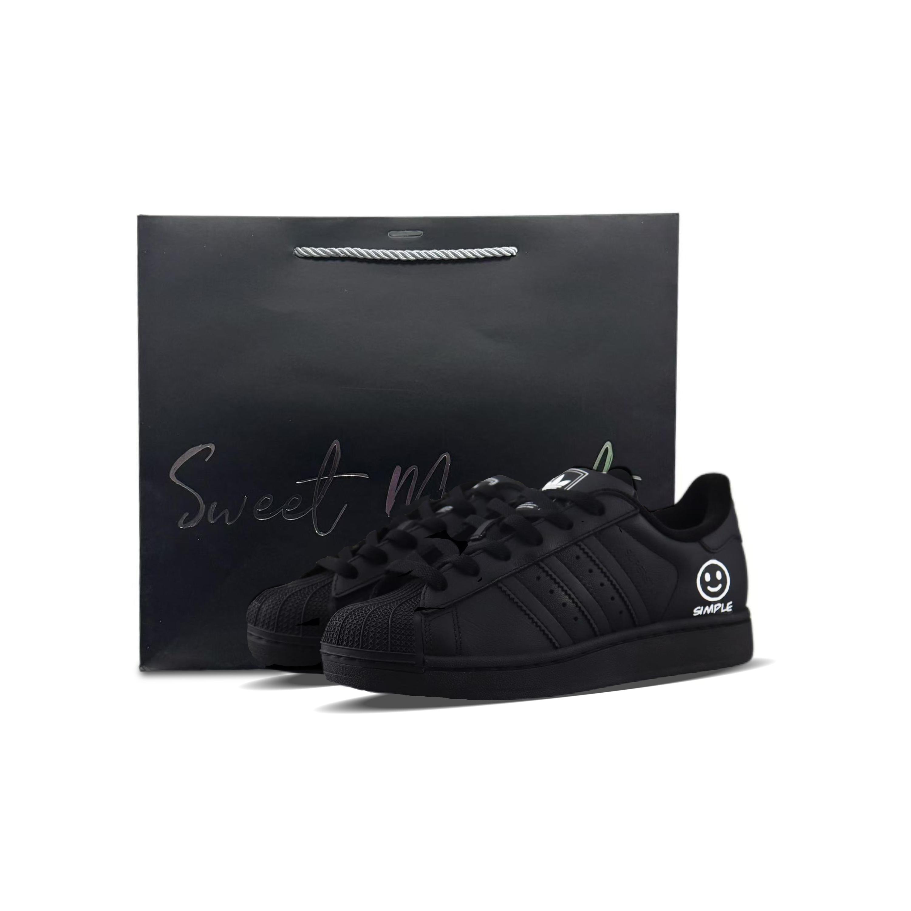 

Adidas Originals Superstar 2 Abrasion Resistant Low top Skateboard Shoes Unisex Black JI0079(Team840- SIMPLE-) 36