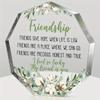 Cotton Flower Friendship Heart - Acrylic Keepsake for Coworker & Retirement Gifts