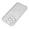 Magnetic Phone Case with Camera Lens Protector Cell Mobile Phone Protective Cover for MagSafe Silver for IPhone 14 Pro