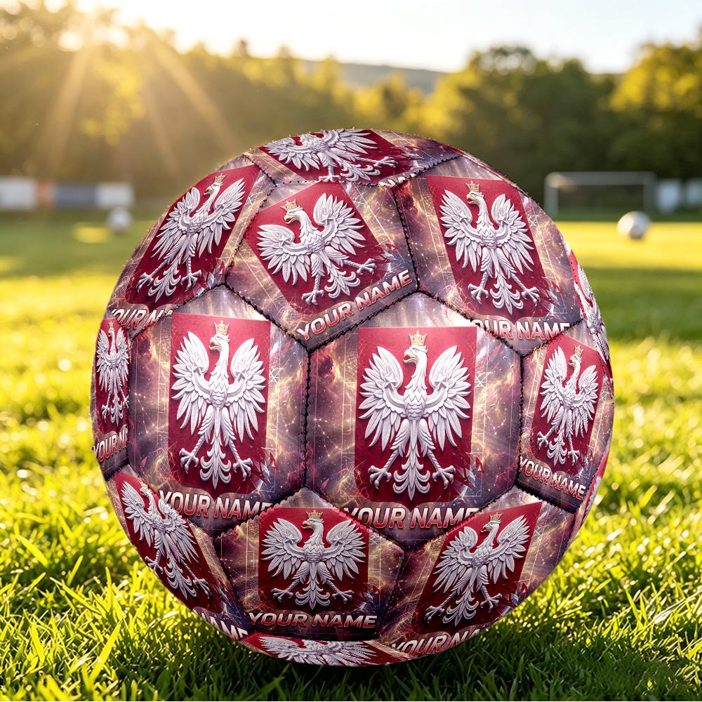 Personalized Size 5 Football Poland Football Pattern Outdoor Game Sports Ball Gift