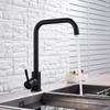 Home Matte Black Kitchen Faucet  Single Handle 360 Degree Rotation Kitchen Crane Hot and Cold Water Mixer Faucet
