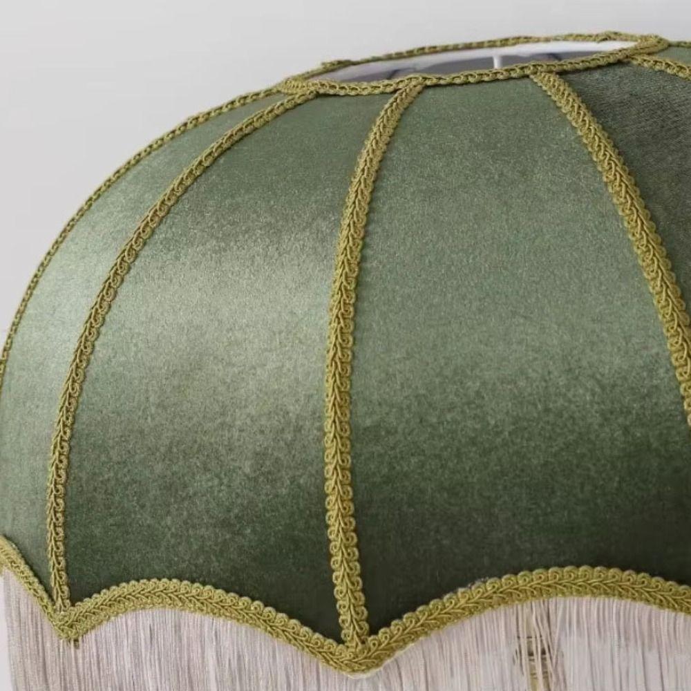 20CM 25CM 30CM Fabric Lampshade European-style Retro Lampshade Tassels E27 Lampshade Bedside Lamp