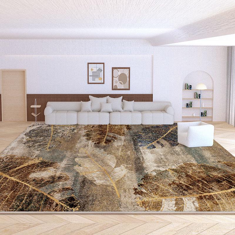 

Водонепроницаемый, устойчивый к пятнам, бархатный ковер с рисунком тушью для гостиной в скандинавском стиле для журнального столика или спальни. 200x300 cm