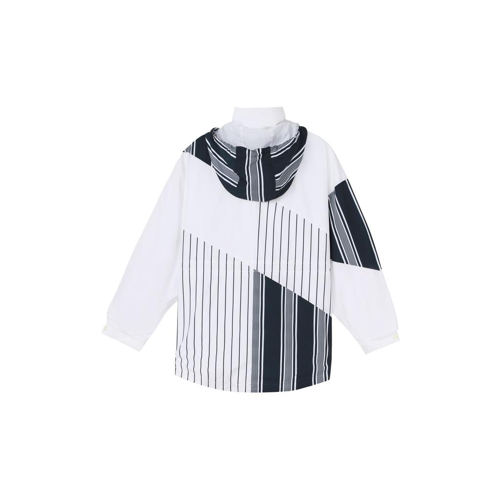 Fila Fusion Woven Spliced Sports Loose Hooded Jacket Women jackets White T11W212705FWT