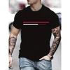 Men's Summer Short Sleeved T-shirt 100% Cotton High Street Loose Fashion High Quality Short Sleeve Loose Sports Shirt