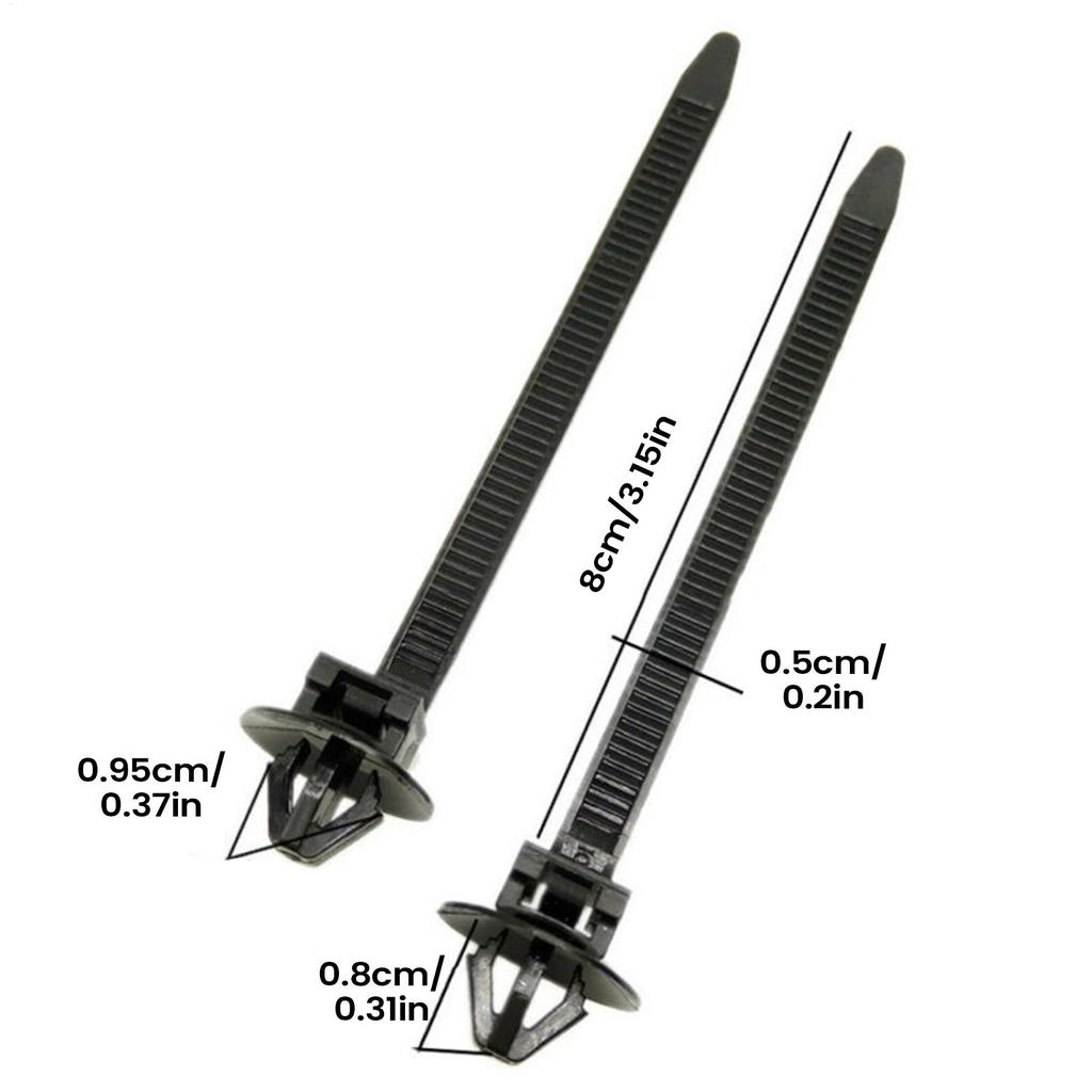 25 peças Abraçadeira de Cabo Universal de Nylon Fivela Pesada Auto-Travante Suporte de Abraçadeiras Zip com Fixadores de Pino Para Painel de Carroceria de Automóvel RV