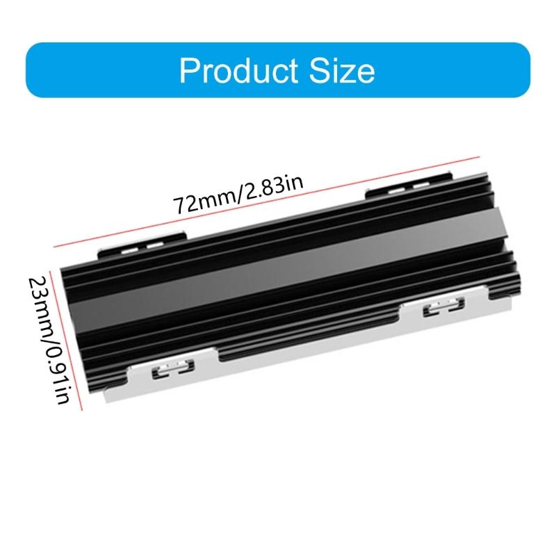 Universal Toolless M.2 NVMe Heatsink With Aluminum Construction and Silents Heat Dissipation