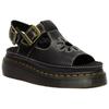 Dr. Martens Dunnet Flower Leather Vintage Fashion One Strap Sandals Women Sandals Black 40526001