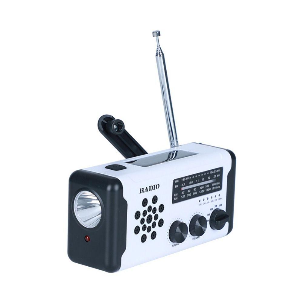 USB Charger Hand Crank Radio SOS Alarm LED Flashlight Emergency Weather Radio  Disaster Prevention