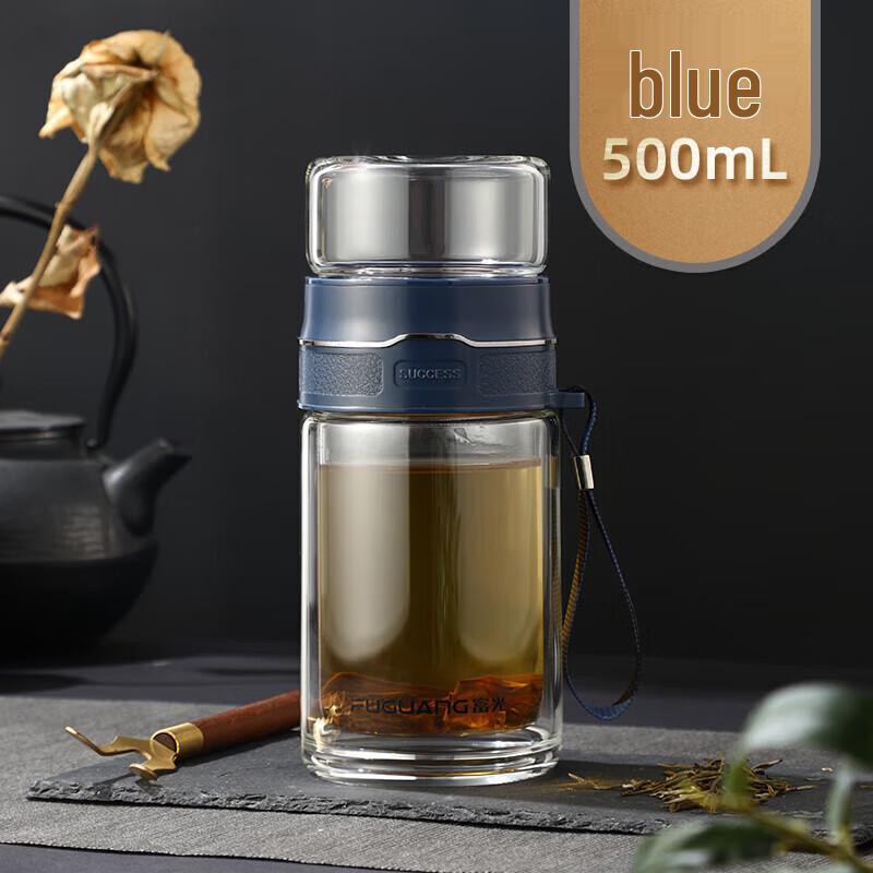 Fuguang Xuanya Tea Master Double-Layer Glass Infuser Bottle
