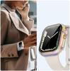 NEW PC Colorful Watch Case Built-in Tempered Glass for Apple Watch 45mm 40mm 44mm 41mm IWatch Series 9 8 7 6 SE 5 Coverage Cover