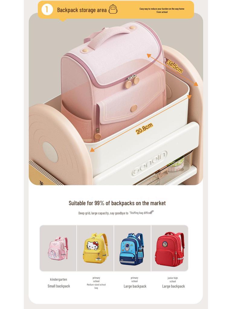 2026 Vielseitiges Sommer-Rucksack-Aufbewahrungsregal – Große Kapazität, Beweglich, Kleiner Trolley