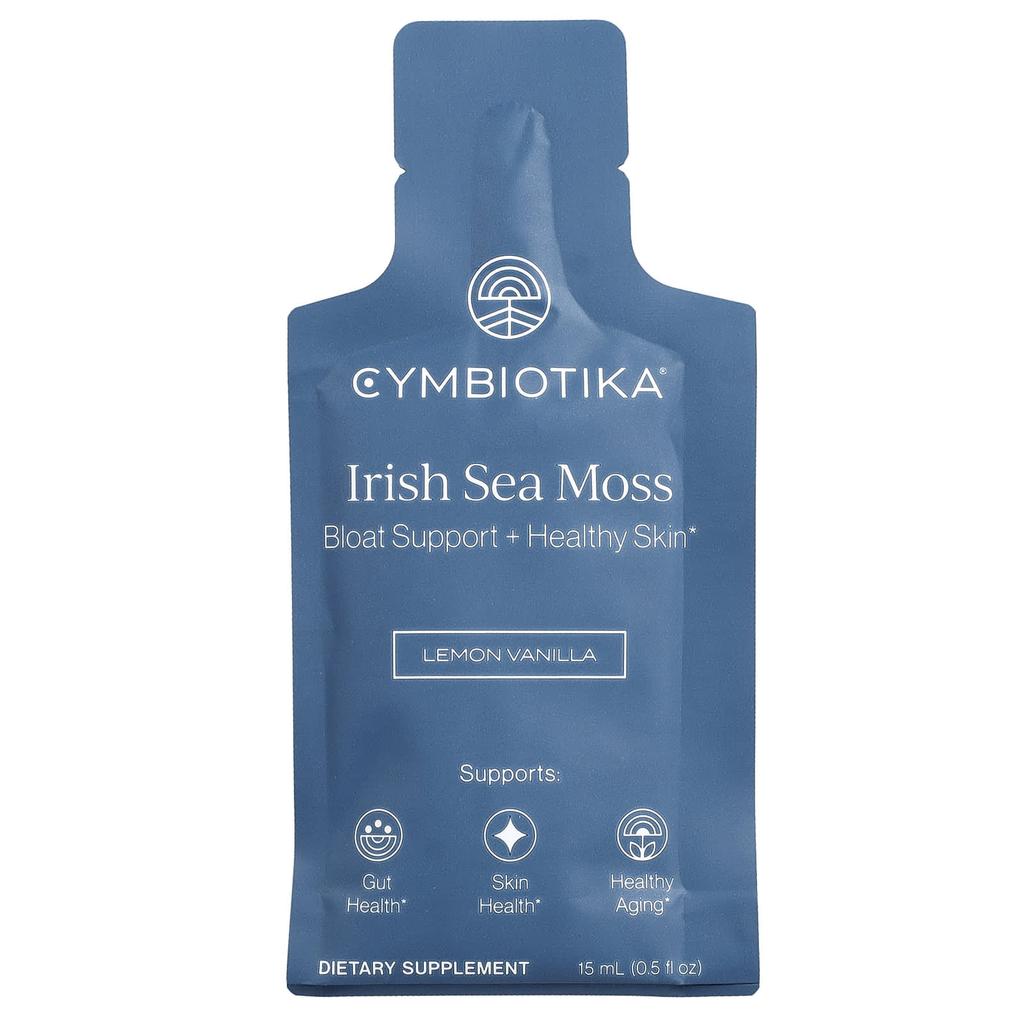 Cymbiotika, Irish Sea Moss, Lemon Vanilla, 26 Liquid Packets, 15ml (0.5 fl oz) Each