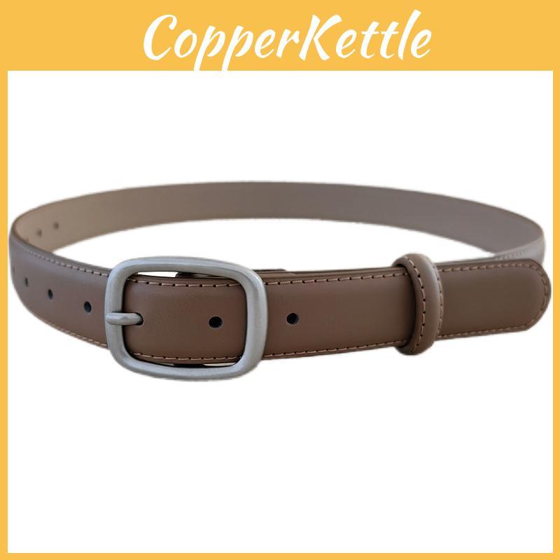 Two Ply Cowhide Leather Belt For Women Summer Casual Office Wear Fashion Accessory