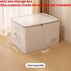Cotton Linen Foldable Clothes Storage Box With Lid For Bedroom Organization