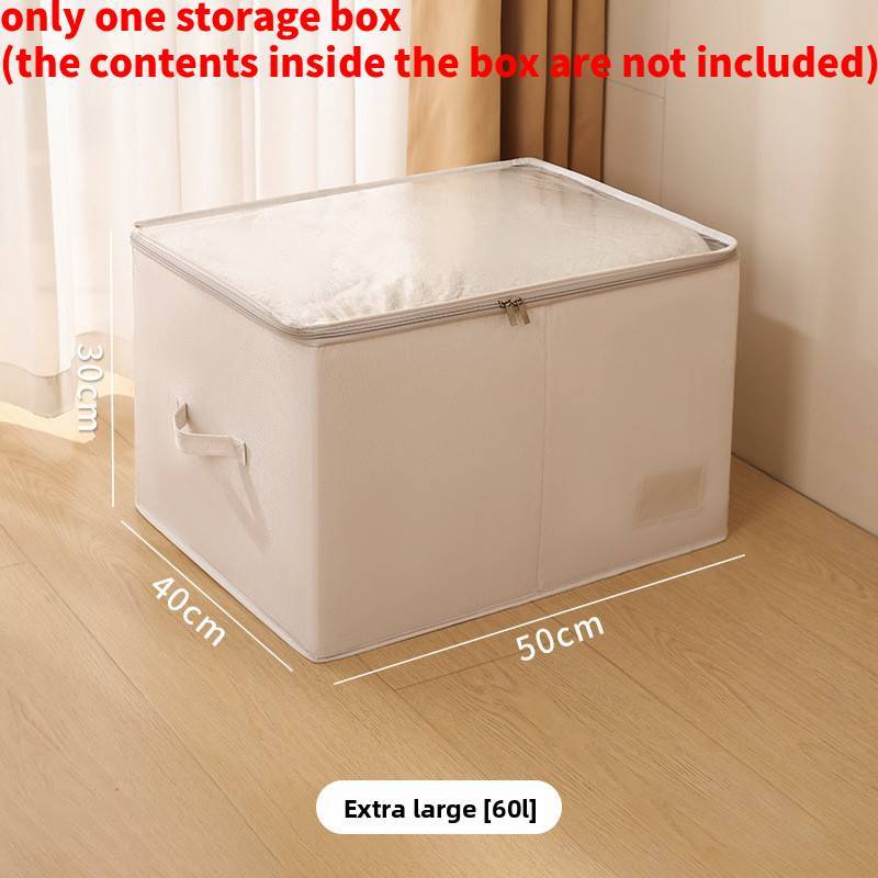Cotton Linen Foldable Clothes Storage Box With Lid For Bedroom Organization