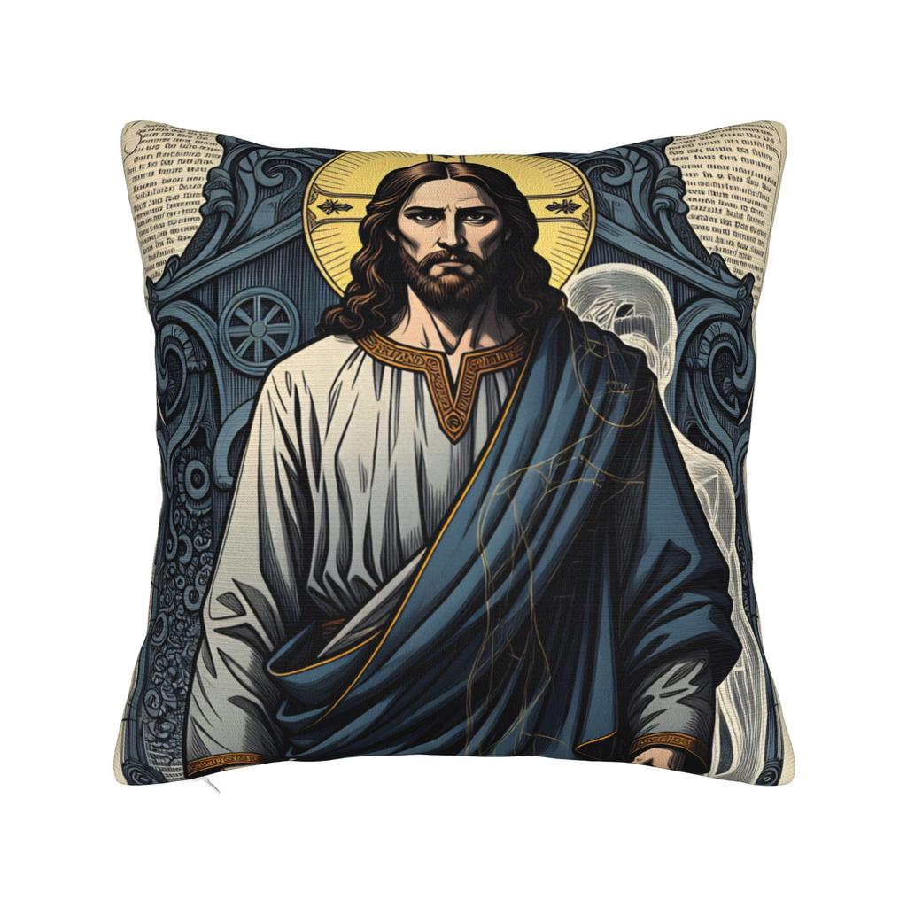 Cristo Jesus Kissenbezug Druck Kissenhülle Für Stuhl Sofa Heimdeko Retro Trendige Kissenbezüge