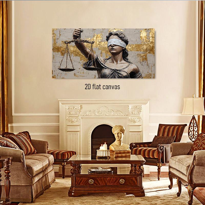 1pc Goddess of Justice Themis Frameless Canvas Painting Modern Minimalist Living Room Decoration Painting Legal Theme Office Han