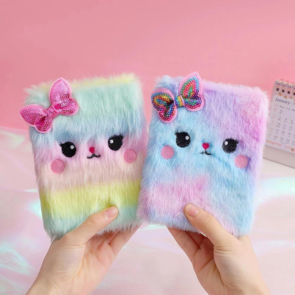 Daily Planner Note Book Office Supplies Journal Book Note Pad Cat Plush Notebook Diary Book