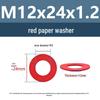 Yigu Red Mica Paper Washer Gasket M2-M20 Flat Washer