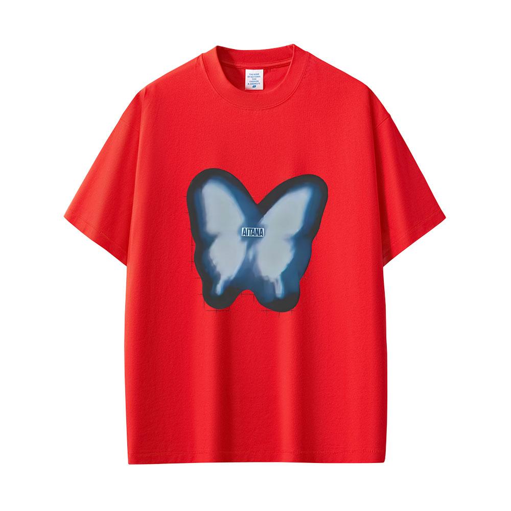 Aitana Butterfly Graphic T-shirt CUARTO AZUL T Shirts Men Women Fashion Pop Music Oversized Streetwear Man Vintage Casual Tshirt