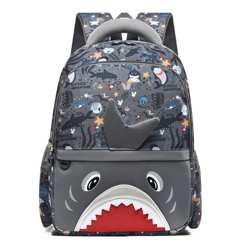 New High-value, Fresh and Sweet Graffiti Cute Cartoon Shark Backpack, Light Mini Backpack for Primary School Students