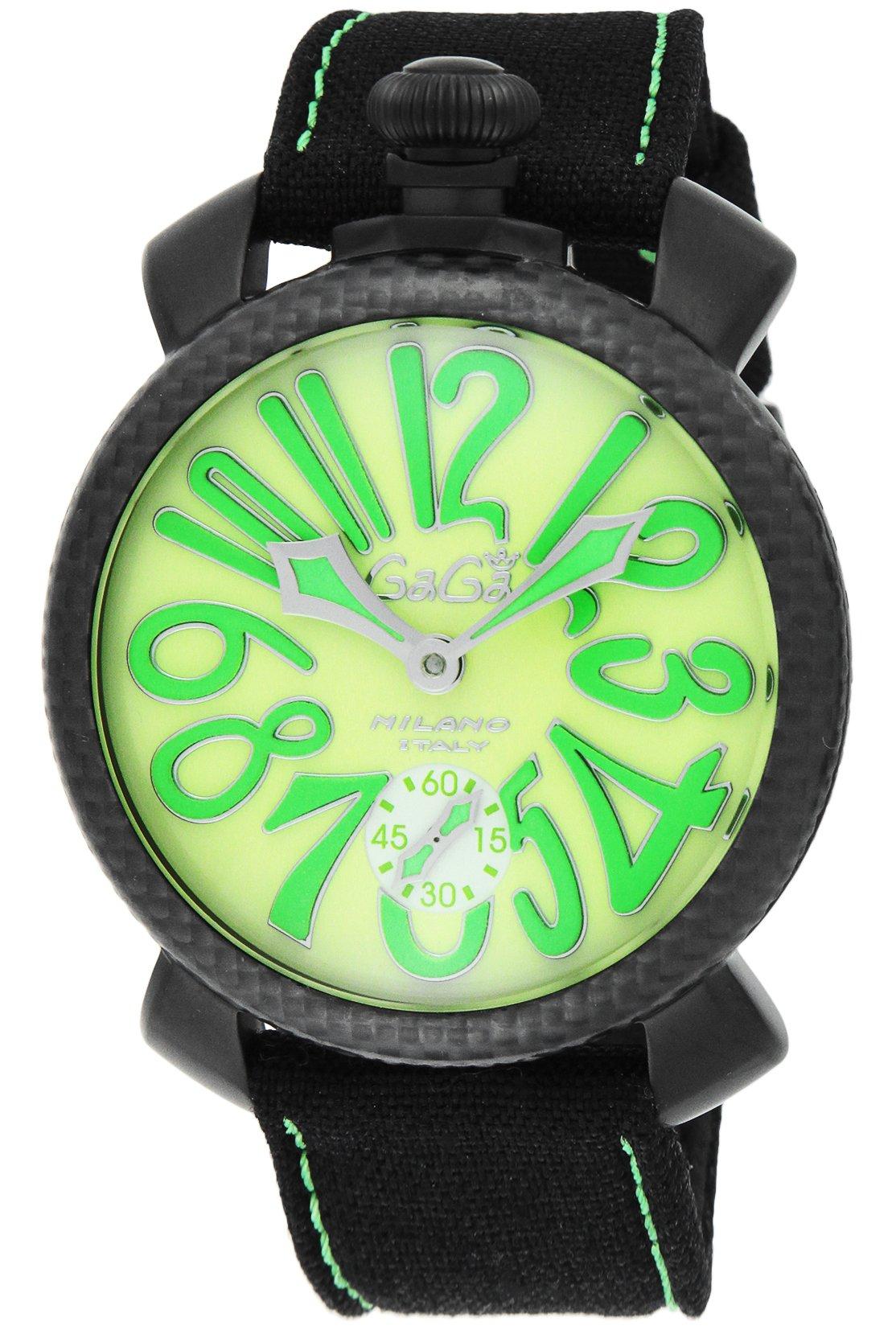 

Outlet Genuine Boxless Watch MANUALE 48MM Green Dial Manual Winding Daily Waterproof Green [Gaga Milano] 5016.11-BLK Men s [Item]