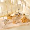 Hot-selling Five-pointed Star Pendant Stainless Steel Necklace, Premium Star Clavicle Chain, Titanium Steel Star Neck Chain