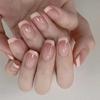 24 Stück Mandel Französische Press-On Nägel Abnehmbar Vollabdeckung Ballerina Falsche Nagelspitzen Für Damen Mädchen