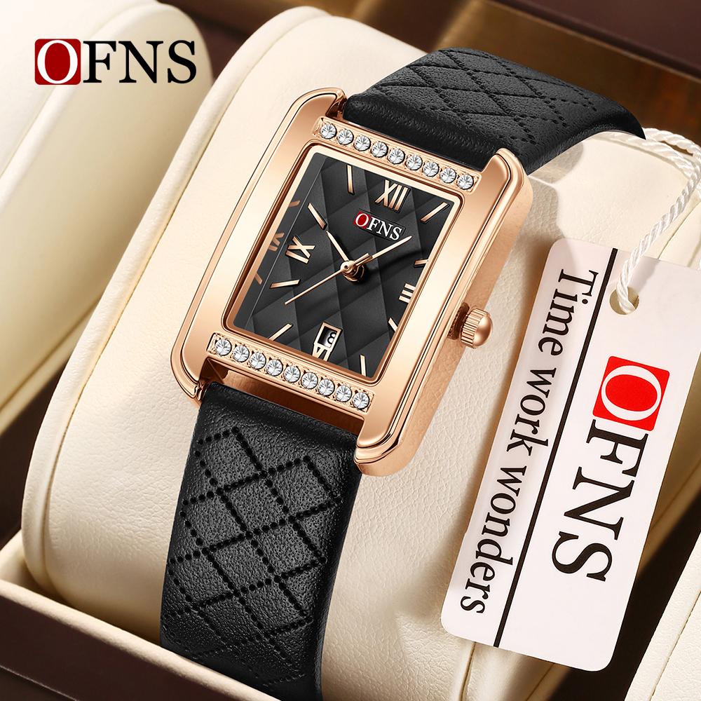Women's Quartz Watch with Diamond Pattern Dial Stainless Steel Strap Waterproof Calendar Women Watch