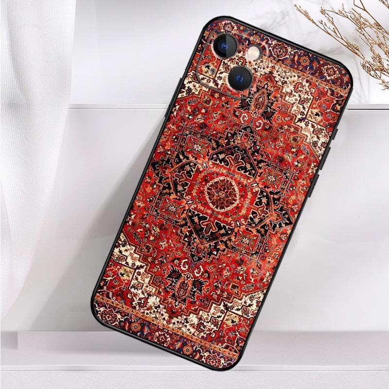 Persian Carpet Floral Pattern Shockproof Case For iPhone 17 16 15 14 11 Pro Max Plus 12 13 Mini 16e 17 Air Phone Cover