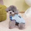 Spring and Summer New Dog Clothes Contrasting Colors Piano Striped Vest Teddy Bear Small Dog Cat Pet Clothes